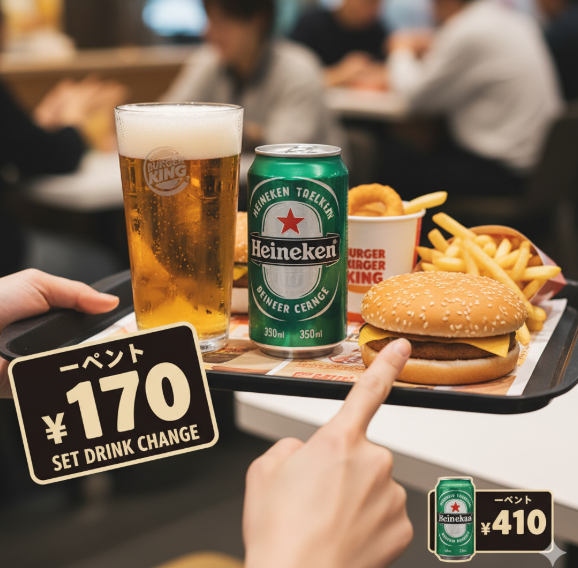 バーガーキングのビールの値段はいくら？