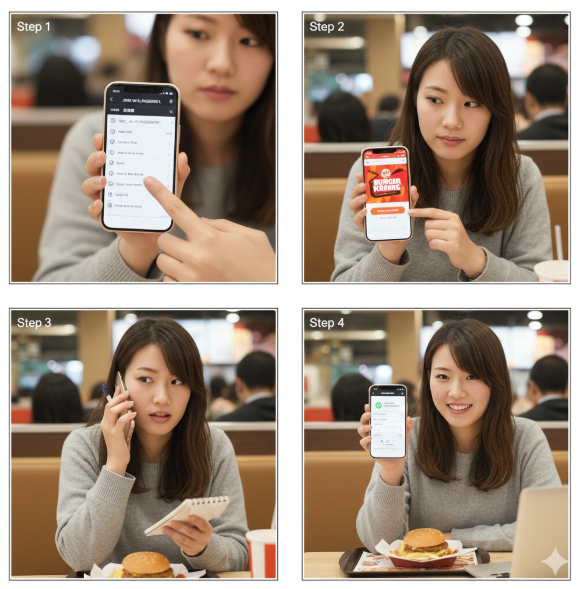 画像でわかるバーガーキング wifi 使い方
