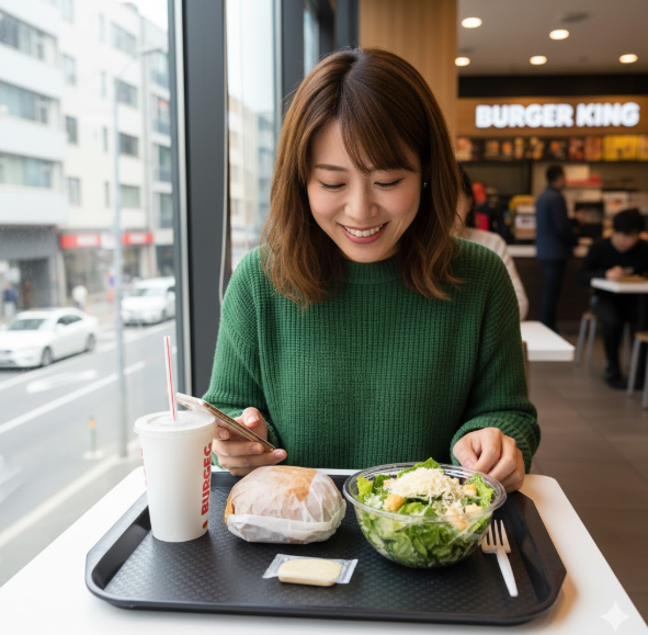 バーガー キング セット サラダ 変更
