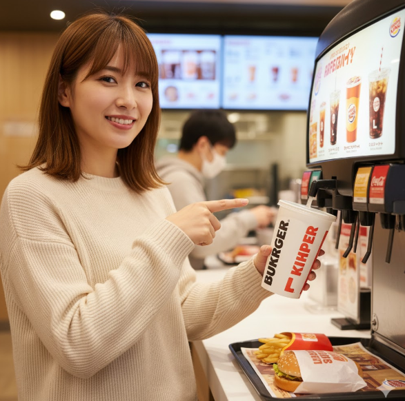 バーガー キング セットドリンク変更