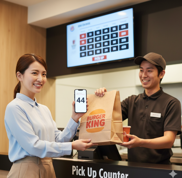 バーガーキング モバイルオーダー 受け取り方