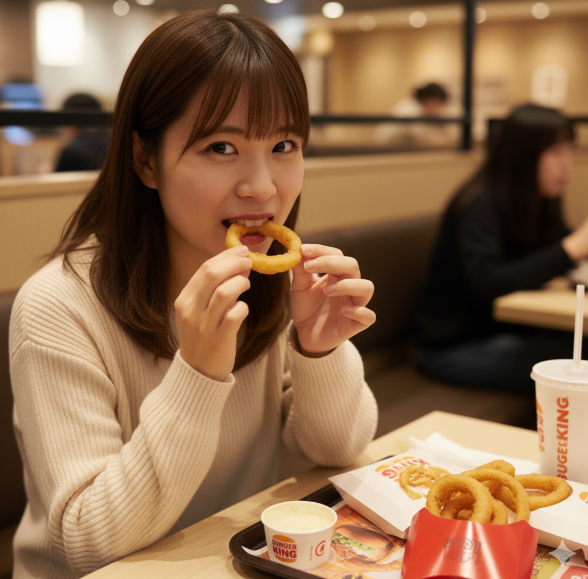 注意点！バーガーキングのオニオンリングは別物