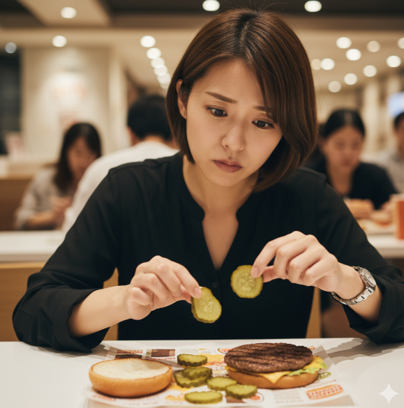 バーガーキングのピクルスは何枚入ってる？