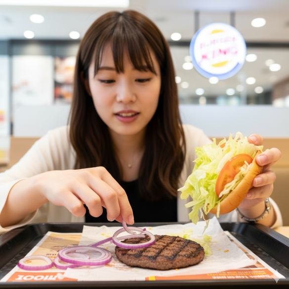 バーガーキングの玉ねぎなしメニューも可能