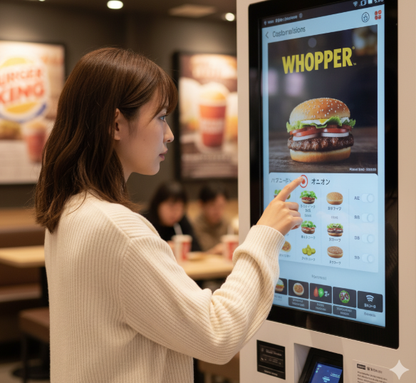 バーガーキングセルフレジでの玉ねぎ抜きも可能