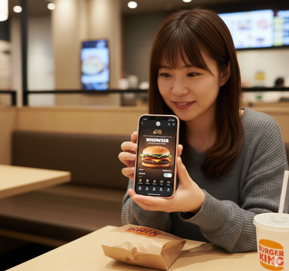 バーガーキング玉ねぎ抜きモバイルオーダーが便利