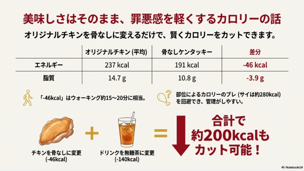 ケンタランチのバーガーセットに骨なしケンタッキーを単品追加して、BOXセットより安く済ませる裏技の計算式