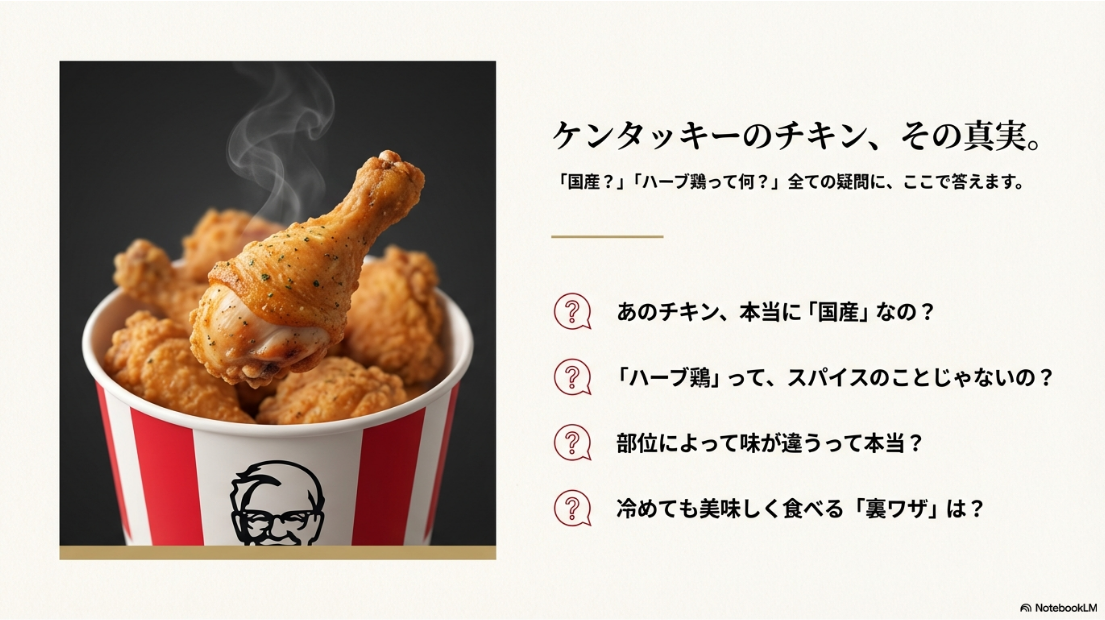 ケンタッキー 国産 ハーブ 鶏