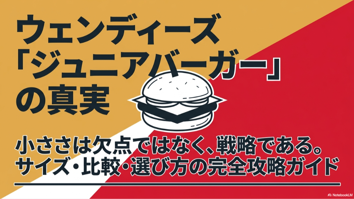 ウェンディーズ ジュニア バーガー 大き さ 比較