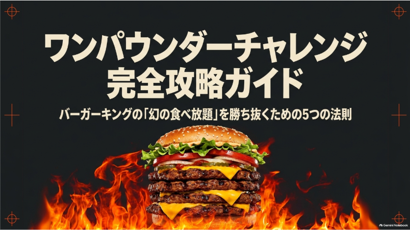 バーガーキングのワンパウンダーチャレンジ完全攻略ガイド